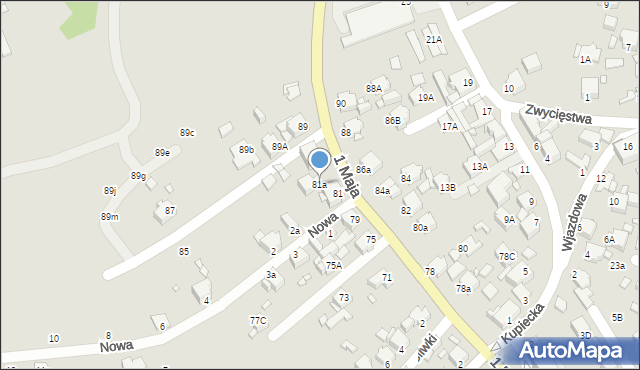 Rybnik, 1 Maja, 81a, mapa Rybnika