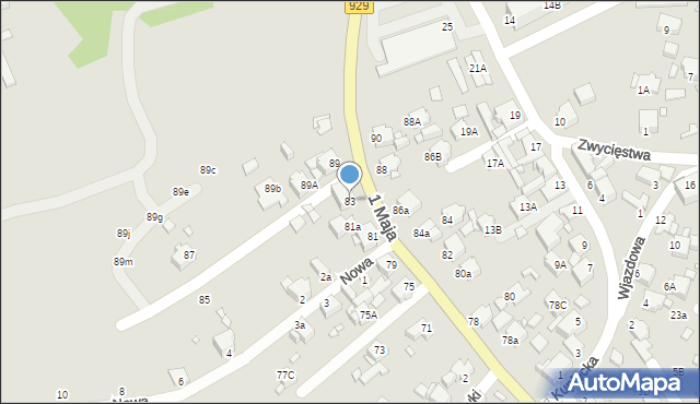 Rybnik, 1 Maja, 83, mapa Rybnika