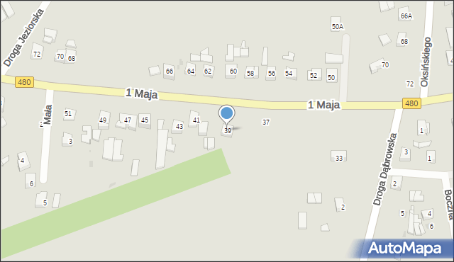 Sieradz, 1 Maja, 39, mapa Sieradz