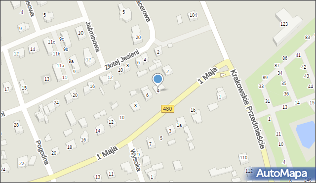 Sieradz, 1 Maja, 4, mapa Sieradz