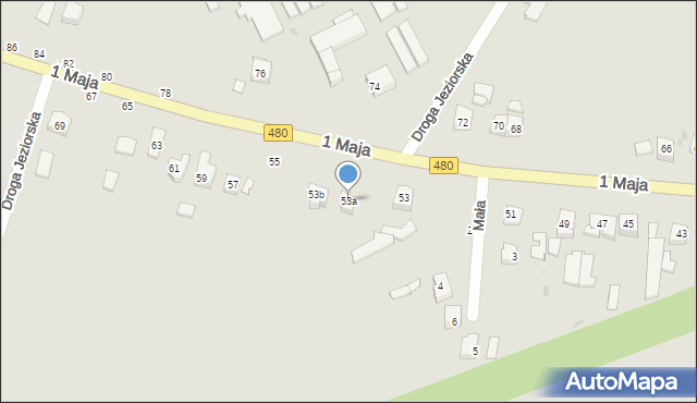 Sieradz, 1 Maja, 53a, mapa Sieradz