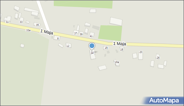 Skalbmierz, 1 Maja, 14, mapa Skalbmierz