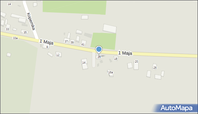 Skalbmierz, 1 Maja, 16, mapa Skalbmierz