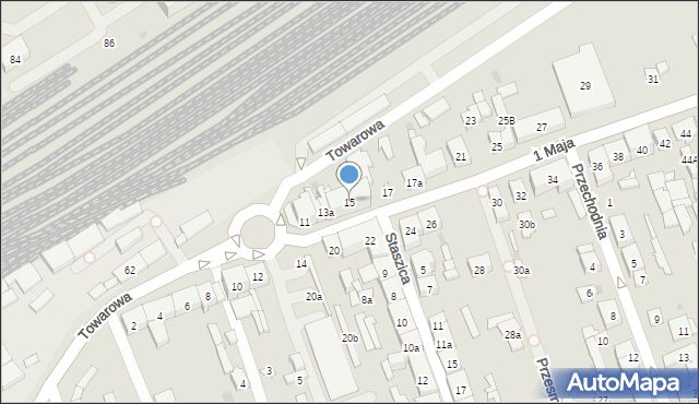 Skarżysko-Kamienna, 1 Maja, 15, mapa Skarżysko-Kamienna