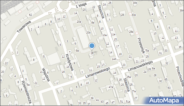 Skarżysko-Kamienna, 1 Maja, 18, mapa Skarżysko-Kamienna