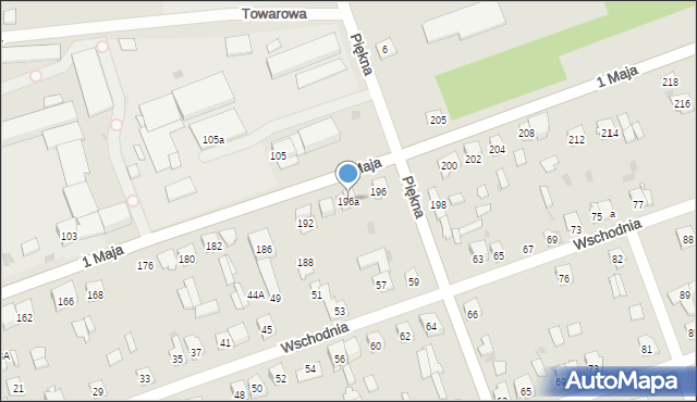 Skarżysko-Kamienna, 1 Maja, 196a, mapa Skarżysko-Kamienna