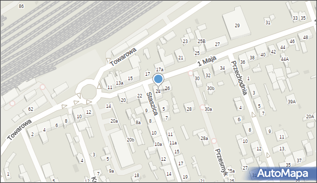 Skarżysko-Kamienna, 1 Maja, 24, mapa Skarżysko-Kamienna