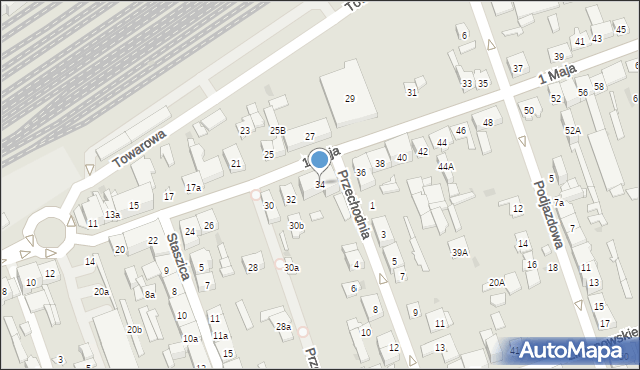 Skarżysko-Kamienna, 1 Maja, 34, mapa Skarżysko-Kamienna