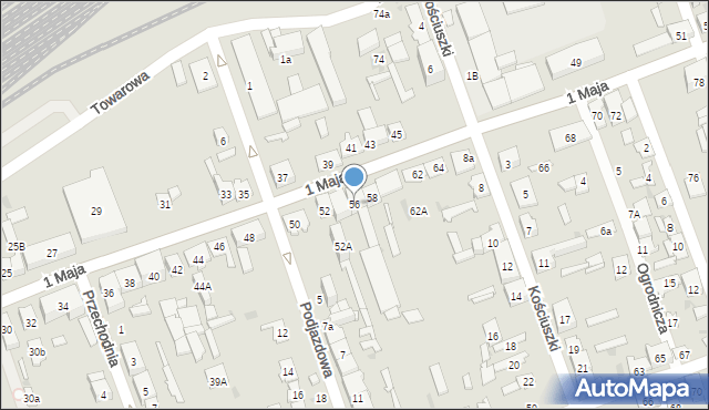 Skarżysko-Kamienna, 1 Maja, 56, mapa Skarżysko-Kamienna