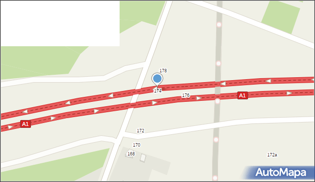 Skrzyszów, 1 Maja, 174, mapa Skrzyszów