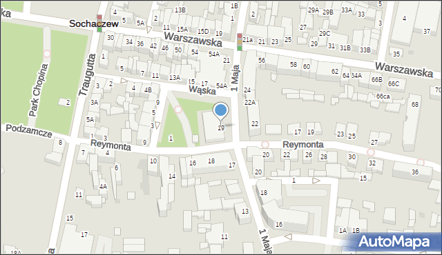 Sochaczew, 1 Maja, 19, mapa Sochaczew