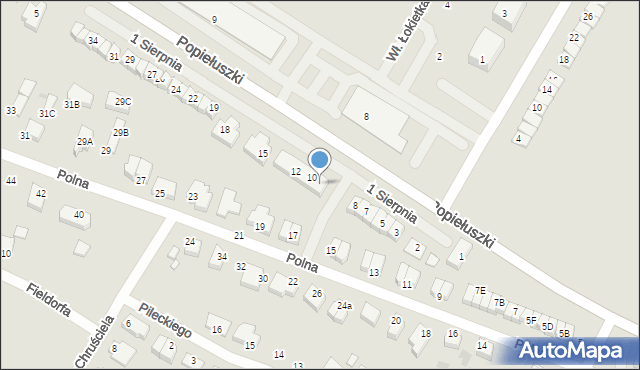 Środa Wielkopolska, 1 Sierpnia, 9, mapa Środa Wielkopolska