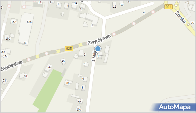 Stanowice, 1 Maja, 1, mapa Stanowice