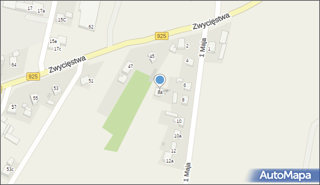 Stanowice, 1 Maja, 8a, mapa Stanowice