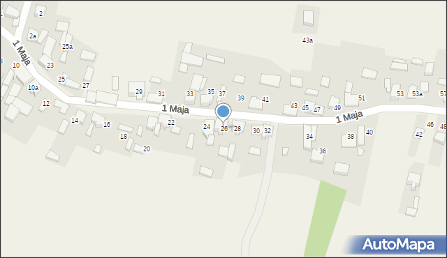 Strzebiń, 1 Maja, 26, mapa Strzebiń