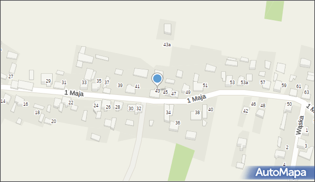 Strzebiń, 1 Maja, 43, mapa Strzebiń
