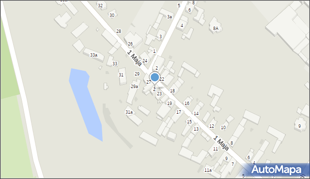 Strzelce Opolskie, 1 Maja, 25, mapa Strzelce Opolskie