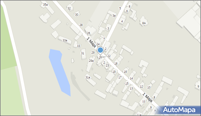 Strzelce Opolskie, 1 Maja, 27, mapa Strzelce Opolskie