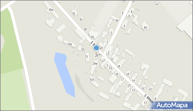 Strzelce Opolskie, 1 Maja, 29, mapa Strzelce Opolskie