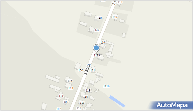 Strzyżowice, 1 Maja, 119A, mapa Strzyżowice