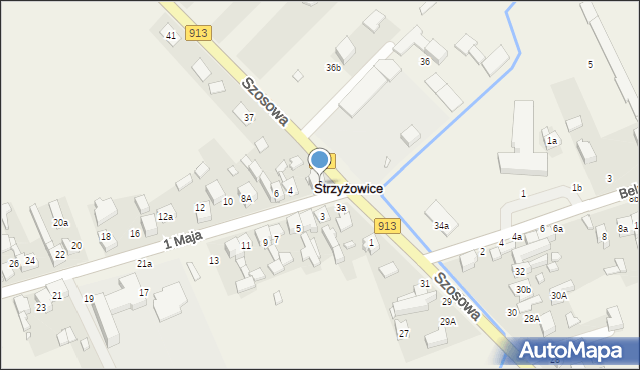 Strzyżowice, 1 Maja, 2, mapa Strzyżowice