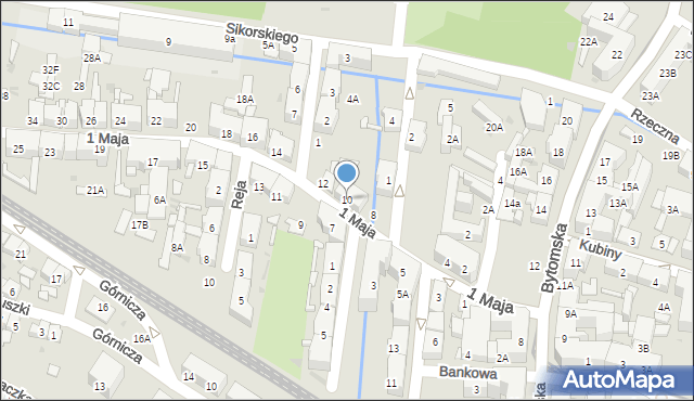 Świętochłowice, 1 Maja, 10, mapa Świętochłowice