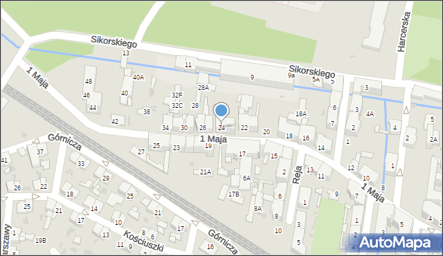 Świętochłowice, 1 Maja, 24, mapa Świętochłowice