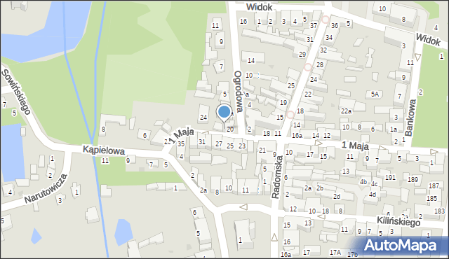 Szydłowiec, 1 Maja, 22, mapa Szydłowiec