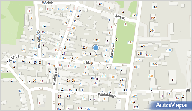 Szydłowiec, 1 Maja, 6, mapa Szydłowiec