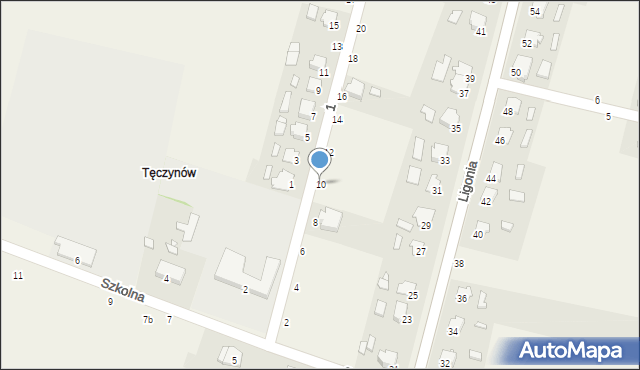 Szymiszów, 1 Maja, 10, mapa Szymiszów