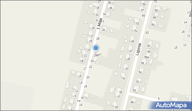 Szymiszów, 1 Maja, 24A, mapa Szymiszów