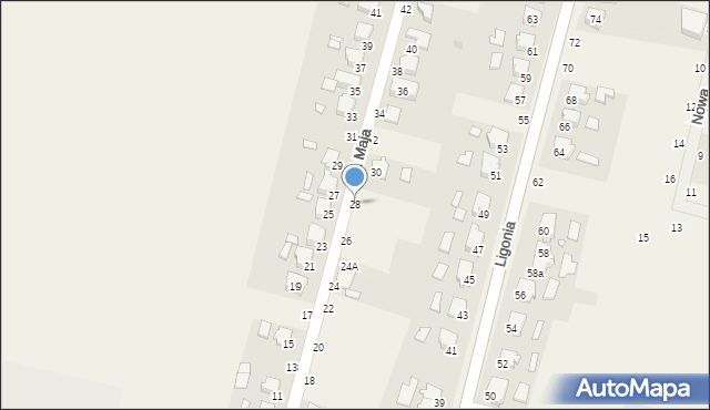 Szymiszów, 1 Maja, 28, mapa Szymiszów