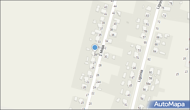 Szymiszów, 1 Maja, 29, mapa Szymiszów