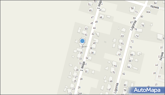 Szymiszów, 1 Maja, 37, mapa Szymiszów