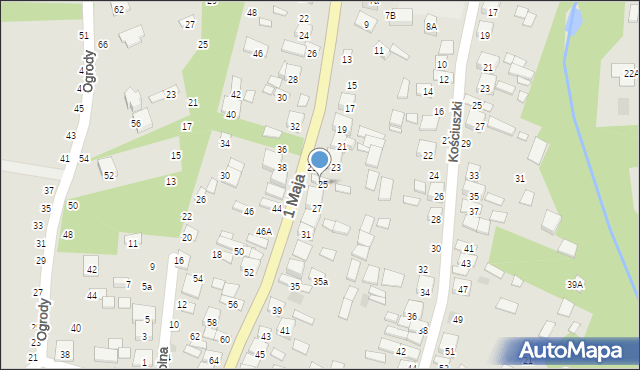 Tarnogród, 1 Maja, 25, mapa Tarnogród