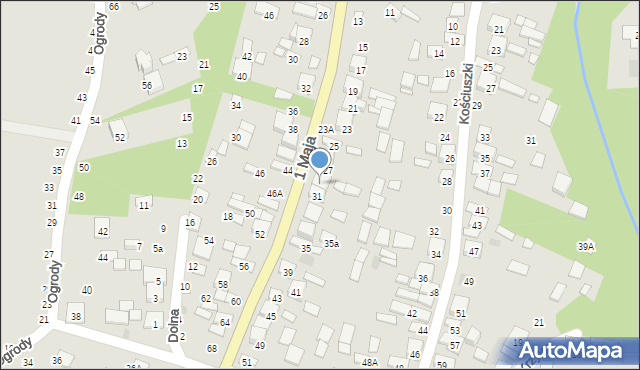 Tarnogród, 1 Maja, 29, mapa Tarnogród