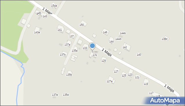 Trzebinia, 1 Maja, 131A, mapa Trzebinia