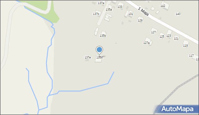 Trzebinia, 1 Maja, 135d, mapa Trzebinia