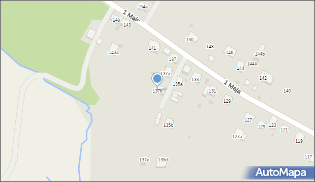 Trzebinia, 1 Maja, 137b, mapa Trzebinia