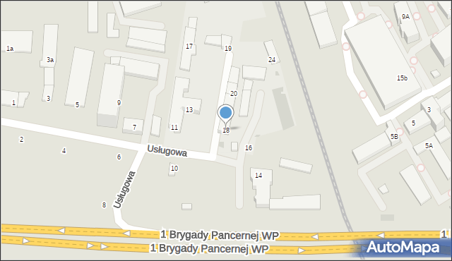 Wejherowo, 1 Brygady Pancernej Wojska Polskiego, 80F, mapa Wejherowo