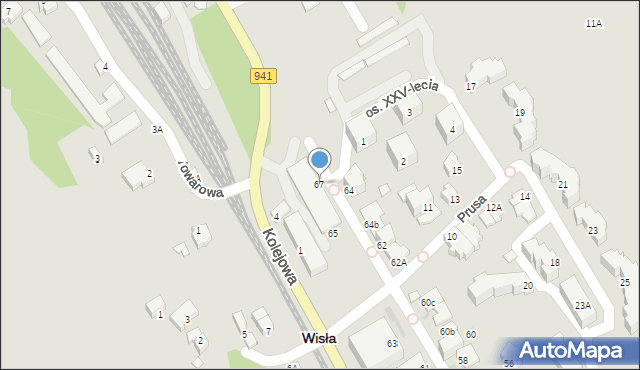 Wisła, 1 Maja, 67, mapa Wisła