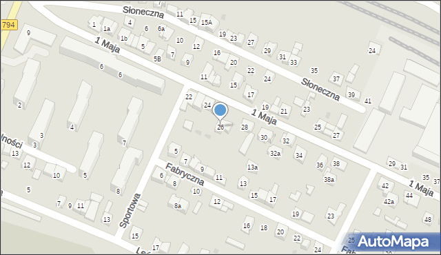 Wolbrom, 1 Maja, 26, mapa Wolbrom