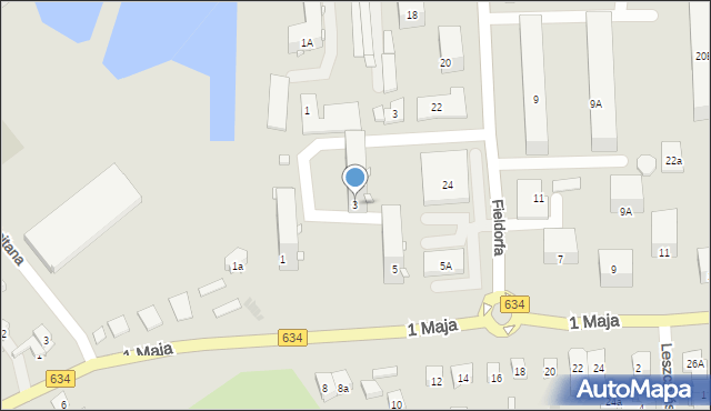 Wołomin, 1 Maja, 3, mapa Wołomin