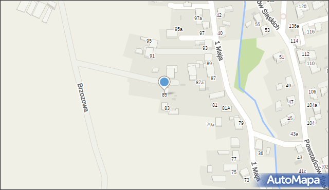 Żernica, 1 Maja, 85, mapa Żernica