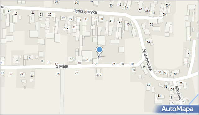 Źlinice, 1 Maja, 24, mapa Źlinice