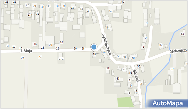 Źlinice, 1 Maja, 29, mapa Źlinice