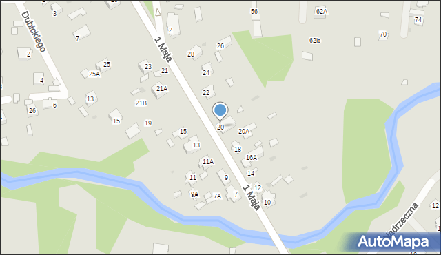 Zwierzyniec, 1 Maja, 20, mapa Zwierzyniec