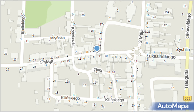 Żychlin, 1 Maja, 3, mapa Żychlin