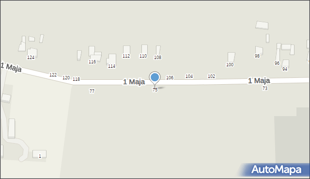 Żychlin, 1 Maja, 75, mapa Żychlin