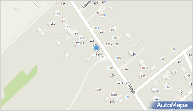 Żyrardów, 1 Maja, 113, mapa Żyrardów